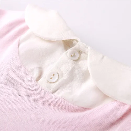 Vista 8 de Mameluco de punto con cuello de Peter Pan para bebé, ropa de una sola pieza, overol de ropa de bebé