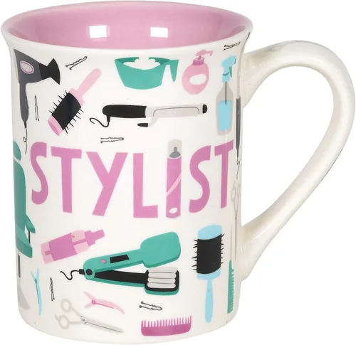 Vista 4 de Enesco Our Name is Mud Driver Pattern Occupations - Taza de café, 16 onzas, multicolor