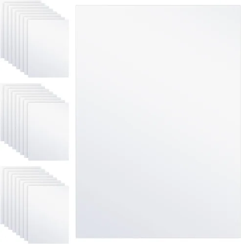 Vista 8 de Outus 24 hojas de papel adhesivo holográfico, hojas de laminado holográfico, láminas de superposición transparente, laminación adhesiva de vinilo