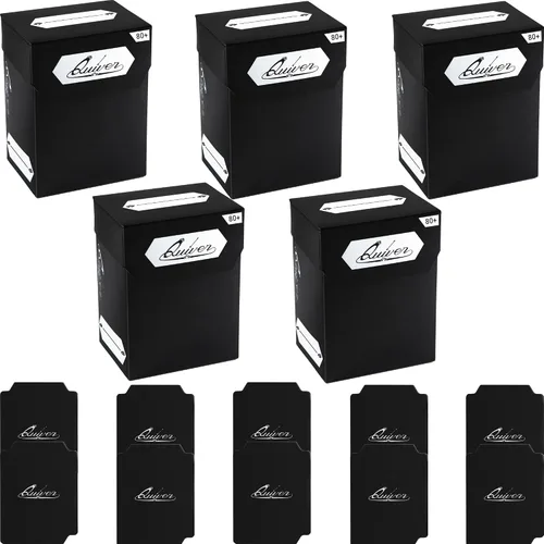 Vista 9 de Deck Blocks 100+, juego de 5 cajas MTG con divisores Set of 5 deck boxes in white, black, blue, red and green, each with 100+ cards and 2
