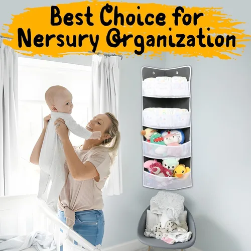 Vista 7 de Ofiray-home Estante esquinero suave Organizador colgante seguro Almacenamiento de pared apto para niños para artículos diversos, juguetes