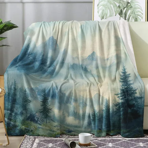 Vista 29 de Manta de vellón de cactus del desierto, color beige del suroeste para sofá, cama, sofá, mantas y mantas rústicas con patrón occidental, manta