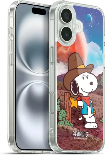 Vista 21 de Head Case Designs Funda de gel con licencia oficial de Peanuts Nebula Cactus Needles Snoopy Space Cowboy [protección de grado militar] compatible