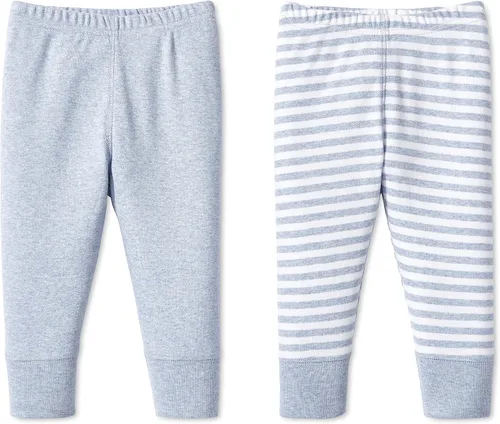 Vista 8 de Lamaze Pantalones deportivos de algodón natural súper peinados para bebé, 2 unidades Gris (Gray Striped)