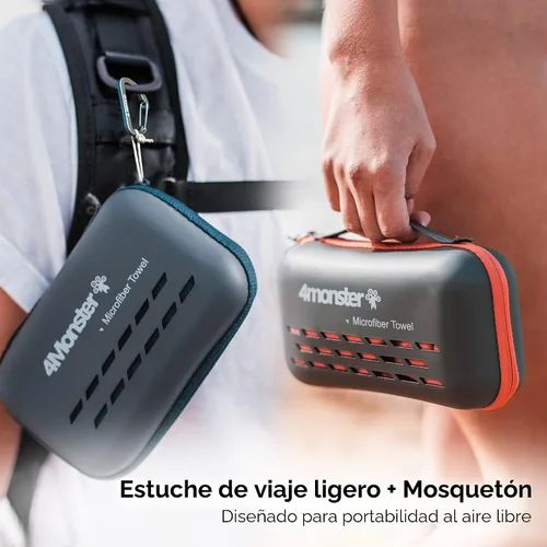 Vista 6 de 4Monster Toalla de Camping Súper Absorbente, Toalla de Viaje de Microfibra de Secado Rápido, Ligera Ultra Suave Compacta Toalla de Gimnasio