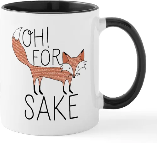 Vista 23 de CafePress Taza de café de cerámica For Fox Sake de 11 oz (11.0 fl oz)