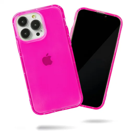 Vista 32 de SteepLab Neon Highlighter - Funda para iPhone 12 Pro Max, funda Grippy Jelly con bolsillos protectores de aire (amarillo neón llamativo)