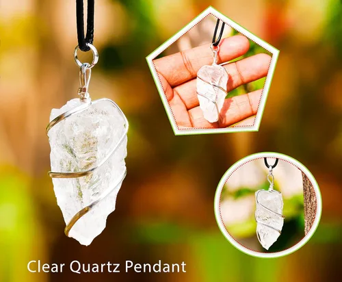 Vista 4 de SUBYATH Crystal Necklace, Stone Necklaces For Women, Crystals Necklace For Men, Raw Crystal Necklace, Spiritual Gifts, Crystal And Stones Pendant