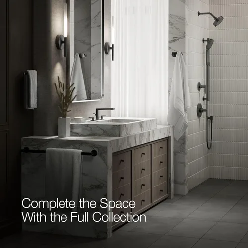 Vista 10 de Kohler 73060-4-BL Composed Grifo de lavabo de baño con manijas de palanca, 1.2 gpm, negro mate