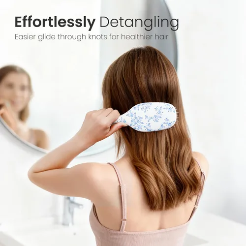Vista 5 de AIMIKE Porcelia Cepillo desenredante para cabello fino, cepillo de pelo de Porcelia Qing