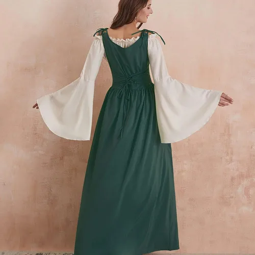Vista 4 de Abaowedding Womens's Medieval Renaissance Costume Cosplay Over Dress