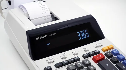 Vista 3 de Sharp Calculadora de función estándar electrónica (EL2630PIII), blanco, 8 78 x 12 78