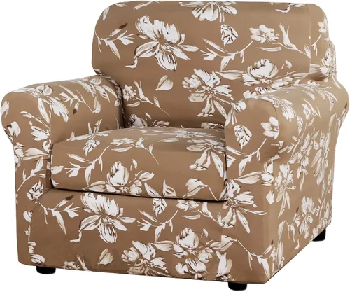 Vista 8 de H.VERSAILTEX Fundas de sofá superelásticas de 2 piezas para fundas de sillón, fundas de silla de sala de estar, con estilo moderno suave y grueso