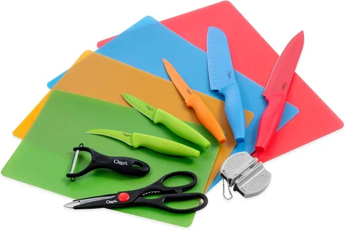 Vista 2 de Ozeri Elite Chef - Juego de 17 piezas de cuchillos y tabla de corte de acero inoxidable
