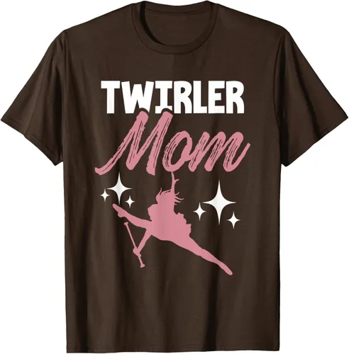 Vista 8 de Twirler Mom Baton Twirl Mother Majorette Twirling Camiseta, Negro, S