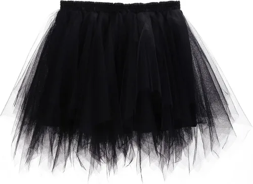 Vista 3 de Ayliss Falda de tutú para mujer, estilo vintage, de los años 50, falda de ballet de burbujas, tutú, tul, disfraz de Halloween, fiesta de cosplay