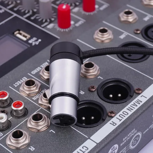 Vista 7 de Conectores XLR de 3 pines, enchufes XLR de 3 pines macho/hembra para micrófono de audio, conector de enchufe de cable de micrófono de audio, 1 macho