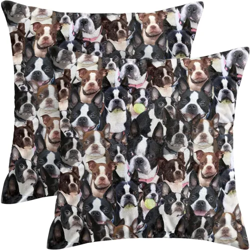 Vista 9 de Regalo para amantes de Airedale Terrier, 2 fundas de almohada de Bingley Terrier, fundas de almohada con estampado de cara de perro, fundas