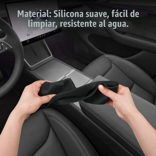 Vista 5 de frani Juego de portavasos (2 piezas) compatible con Tesla Model Y 2021-2026 y Juniper Refresh - Insertos de silicona premium para consola central