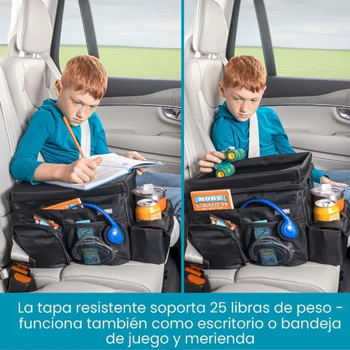 Vista 5 de High Road CarHop Organizador de Asiento Trasero para Niños y Organizador de Asiento de Pasajero para Adultos - Enfriador de Asiento de Carro