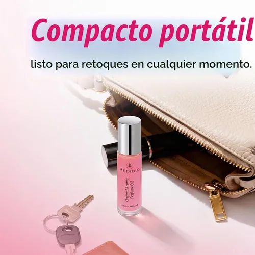 Vista 6 de AETHERIS - Perfumes de feromonas para mujer, de larga duración, Rollerball con dulce, portátil para un uso diario conveniente. Siéntete seguro