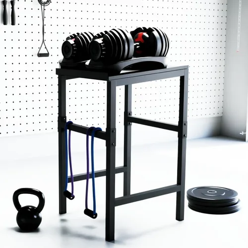 Vista 4 de Adjustable Dumbbell Rack 1/2/3-Tier 500-800LBS, Heavy Duty Weight Rack