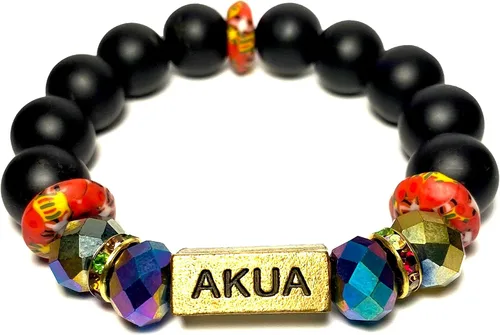 Vista 72 de Pulseras africanas tradicionales con nombre nacido en el día para mujeres de Ghana, materiales naturales, ajuste cómodo y holgado