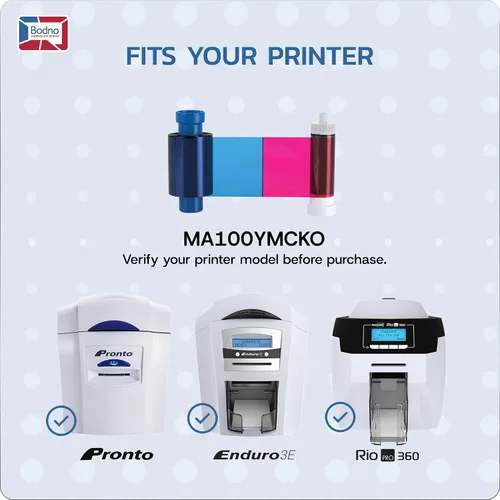 Vista 2 de Bodno Magicard MA100YMCKO Cinta de color - YMCKO - 100 impresiones de software de demostración