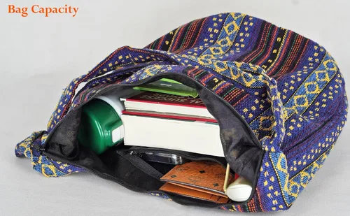 Vista 5 de Your Cozy Hobo - Bolso bandolera para mujer, bolso cruzado tailandés con correa ajustable