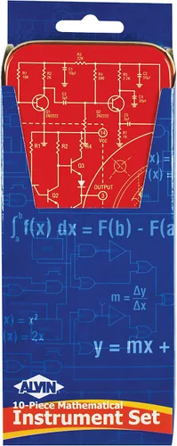 Vista 3 de Alvin, MS10, kit de instrumentos matemáticos - Juego de 10 piezas
