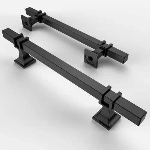 Vista 10 de Asidrama - Paquete de 10 manijas para alacena de 3 pulgadas (76mm) de color negro mate y dorado, tiradores para gabinete, accesorios para gabinete