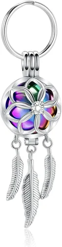 Vista 11 de shajwo Joyería de cremación atrapasueños urna llavero para cenizas para mujeres y hombres Memorial Angel Wing Human Pet Ashes Pendant