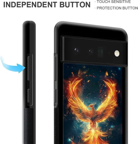 Vista 357 de Compatible con Google Pixel 4A 5G Mobile Case Creative Acrylic Panel trasero Silicona Protección Grip especialmente diseñado para Google Pixel 4A 5G