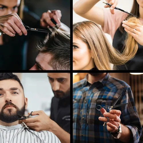 Vista 6 de CIICII Tijeras de corte de pelo, kit de tijeras de corte de pelo