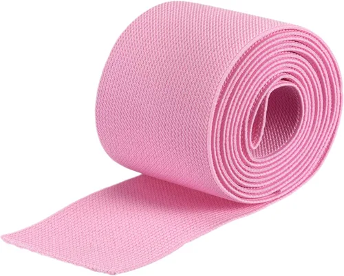 Vista 13 de MECCANIXITY Banda elástica ancha de sarga de doble cara de 3 pulgadas, plana de 2 yardas, banda elástica tejida de punto, correa elástica pesada