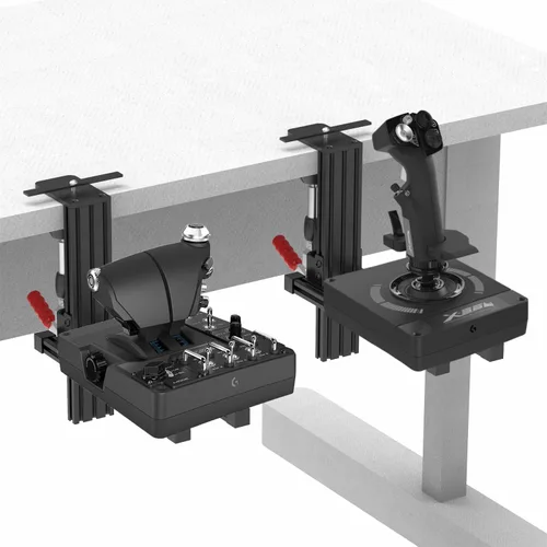 Vista 6 de 2 Set The Desk Mount for The Flight Sim Game Joystick, Throttle and Hotas Systems Compatible with Logitech X56, X52, X52 Pro, Thrustmaster T-Flight