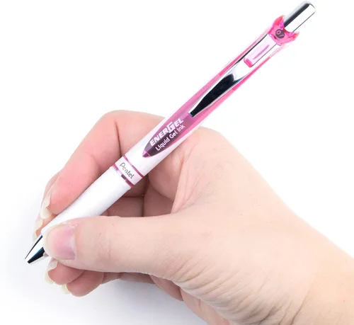 Vista 5 de Pentel EnerGel Pearl RTX, 0.028 in, tinta negra, caja de 12 (BL77PWP-A)