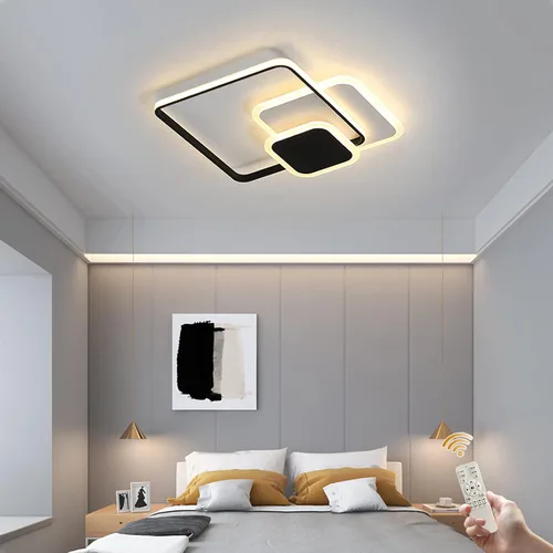 Vista 6 de Lámpara de techo LED regulable moderna cuadrada de montaje empotrado lámpara de techo acrílico lámpara accesorios dormitorio cocina sala de estar