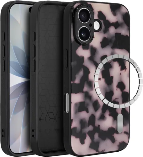 Vista 16 de Funda para iPhone 17 Pro, cubierta delgada de TPU con diseño de caparazón de tortuga ligera para mujeres, soporte para teléfono con protección Carey