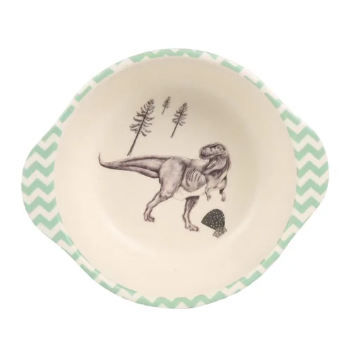 Vista 5 de Shopwithgreen - Juego de 7 piezas de fibra de bambú para niños: platos, tazones, tazas, cucharas y tenedores; vajilla con diseño de dibujos