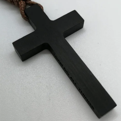 Vista 4 de Simple Wooden Cross Pendant Necklace for Men & Women Prayer Spiritual Religious Christian Jewelry