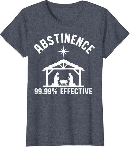 Vista 46 de Abstinence 99.99 Percent Effective Nativity Christmas Joke T-Shirt