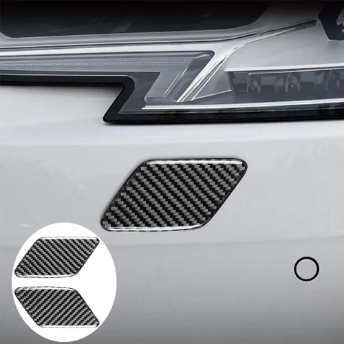 Vista 17 de Blazeray Accesorios interiores de fibra de carbono, cubierta decorativa, ajuste adhesivo para Audi A4 B9 2017-2019 (cubierta de perilla central)