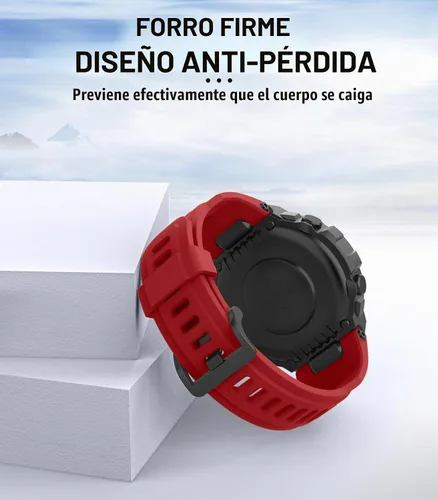 Vista 5 de MoKo Sport Band Compatible with Amazfit T-Rex/T-Rex Pro Rojo
