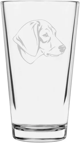 Vista 174 de Podenco Canario - Vaso de pinta de 16 onzas con temática de perro personalizado