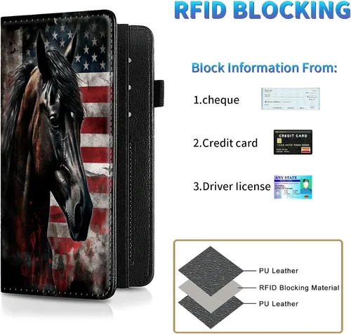 Vista 82 de Funda para chequera para hombres y mujeres, cartera de cuero RFID con ranuras para tarjetas de crédito, soporte de cheques duplicados personales