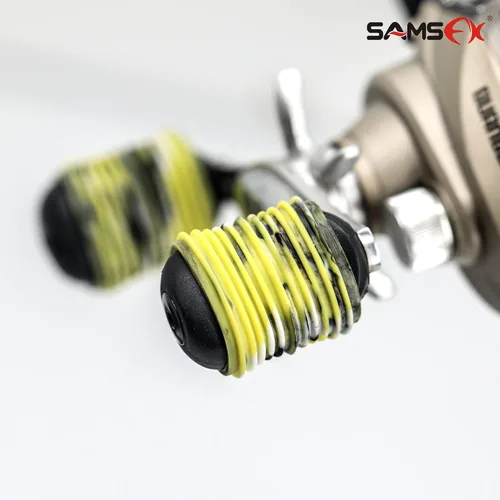 Vista 7 de SAMSFX Mango de goma para carrete de pesca, funda antideslizante para perilla de cebo para carrete de fundición o giro
