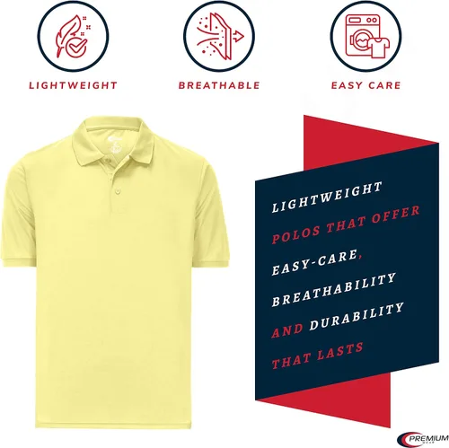 Vista 35 de Premium Wear - Camisetas tipo polo para hombre, con gran absorción de humedad