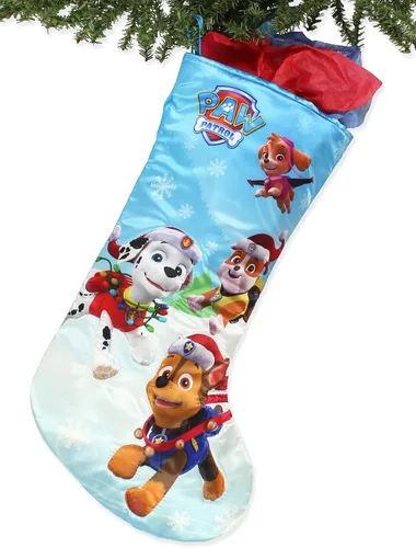 Vista 4 de Kurt Adler Paw Patrol Media de Satén Estampada, 19 Pulgadas