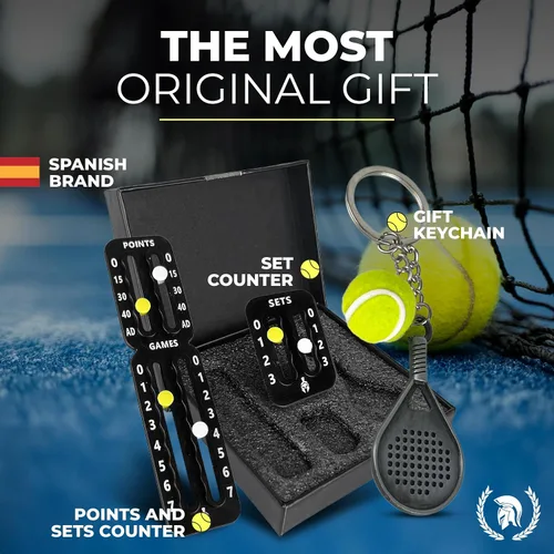 Vista 6 de Tenis y pádel puntuación para raquetas ultraligero adhesivo 3M Rastreador de puntuación de raqueta de tenis y juego de marcador imprescindible